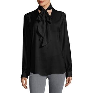 Lord & Taylor Petite Layla Satin Sleeve Blouse